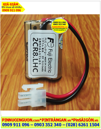 FUJI CR8.LHC; Pin nuôi nguồn FUJI CR8.LHC lithium 3v 5200mAh (2 viên kết đôi) 